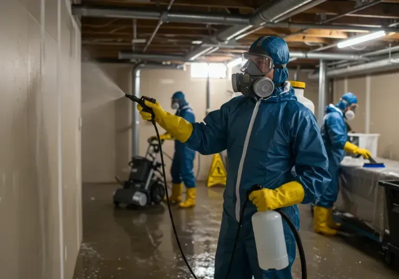 Basement Sanitization and Antimicrobial Treatment process in Darby, PA